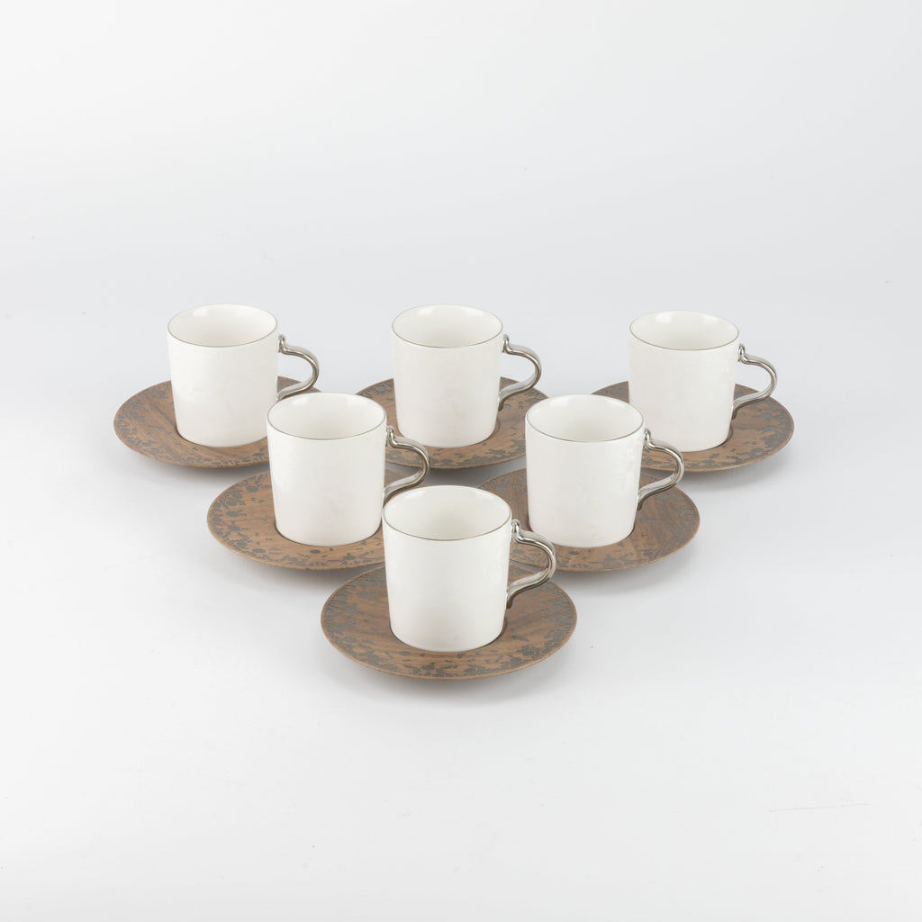Nourhan - Espresso/Turkish Coffee Set (12-Pc) - Black Walnut