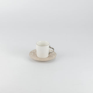 Nourhan - Espresso/Turkish Coffee Set (12-Pc) - Beige & Silver