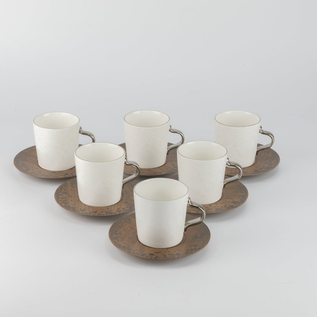 Nourhan - Cappuccino Set (12-Pc) - Black Walnut