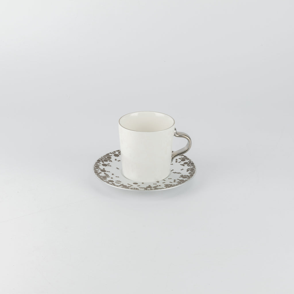 Nourhan - Cappuccino Set (12-Pc) - Bronze & Silver