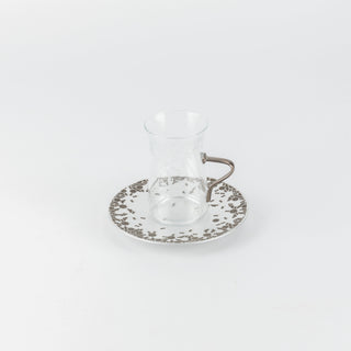 Nourhan -  Tea Set (19-Pc) - Bronze & Silver