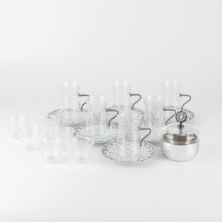 Nourhan -  Tea Set (19-Pc) - Silver
