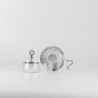 Nourhan -  Tea Set (19-Pc) - Silver