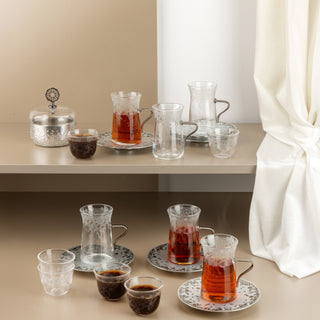 Nourhan -  Tea Set (19-Pc) - Silver