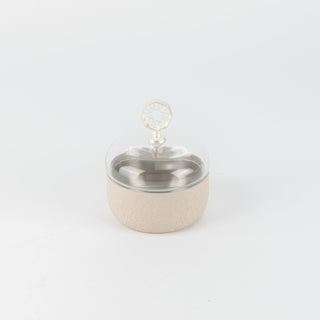 Nourhan -  Tea Set (19-Pc) - Beige & Silver