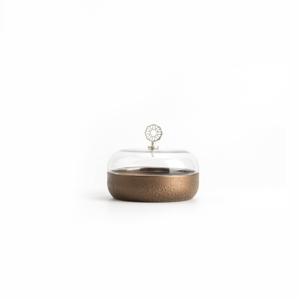 Nourhan - Medium Canister - Bronze & Silver
