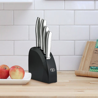 Hampton Forge Kobe 5-Piece Cutlery Block Set, stainless steel (view 5)