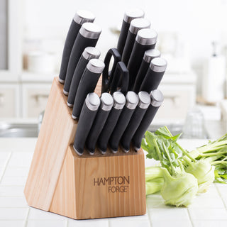 Hampton Forge Epicure Black 17-Piece Cutlery Block Set, plastic/stainless-steel (view 3)