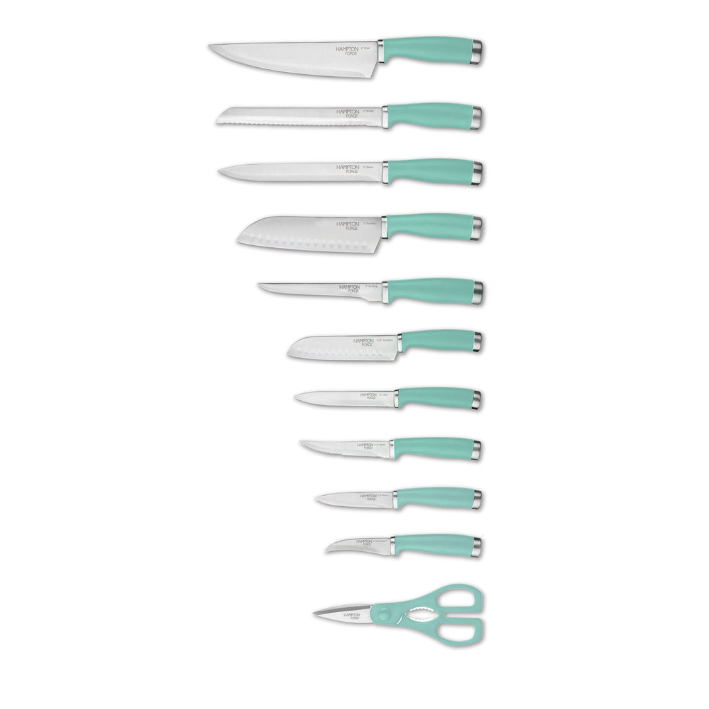Hampton Forge Epicure Pistachio 17-Piece Cutlery Block Set, wood/acacia/stainless (view 5)
