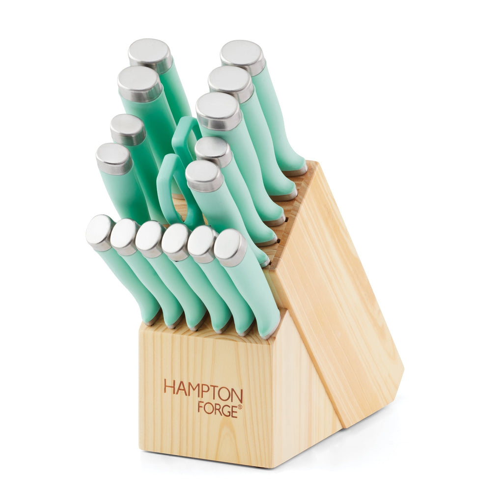 Hampton Forge Epicure Pistachio 17-Piece Cutlery Block Set, wood/acacia/stainless (view 3)