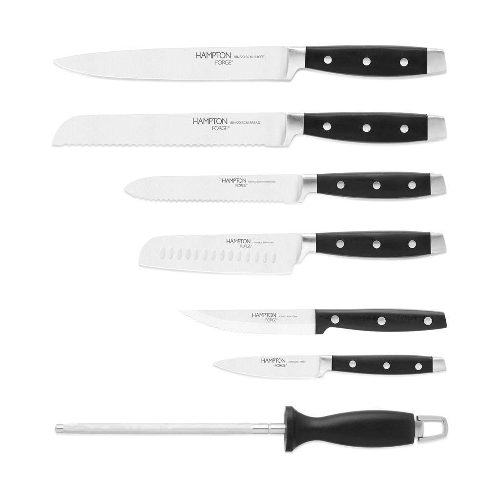 Hampton Forge Continental 15-Piece Cutlery Block Set, stainless steel/wood/abs (view 5)