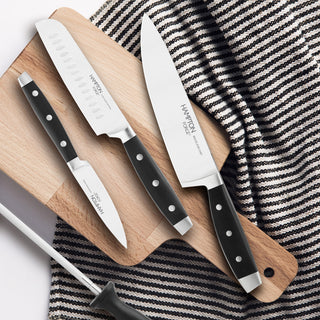 Hampton Forge Continental 15-Piece Cutlery Block Set, stainless steel/wood/abs (view 2)