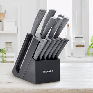 Hampton Forge Raintree Ash 13-Piece Cutlery Block Set, wood/acacia/stainless (view 5)
