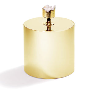 Gemstone Hospitality Ice Bucket – Gold-Plated with Crystal Quartz Topper