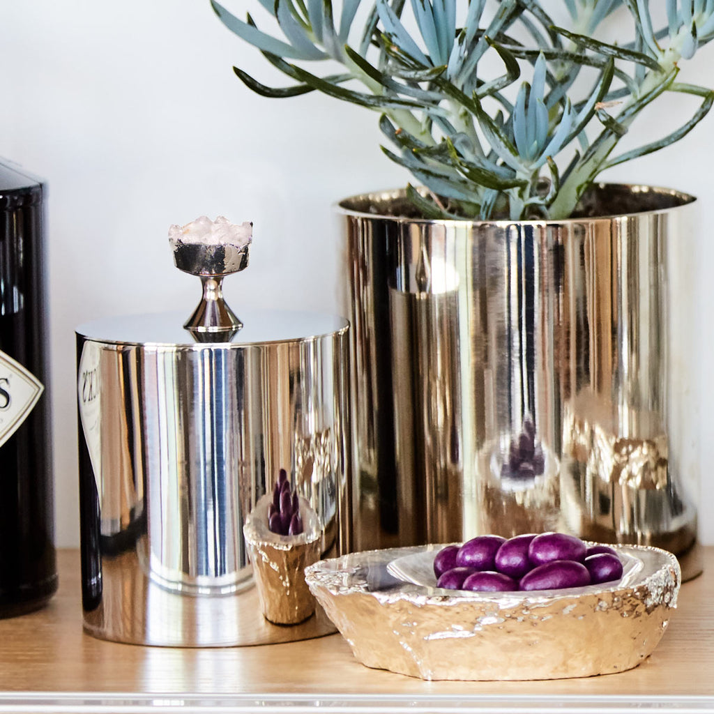 Hospitality Silver & Crystal Ice Bucket