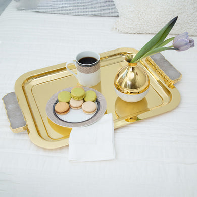 Gemstone Gold & Crystal Hospitality Tray – Luxury Entertaining Made Effortless