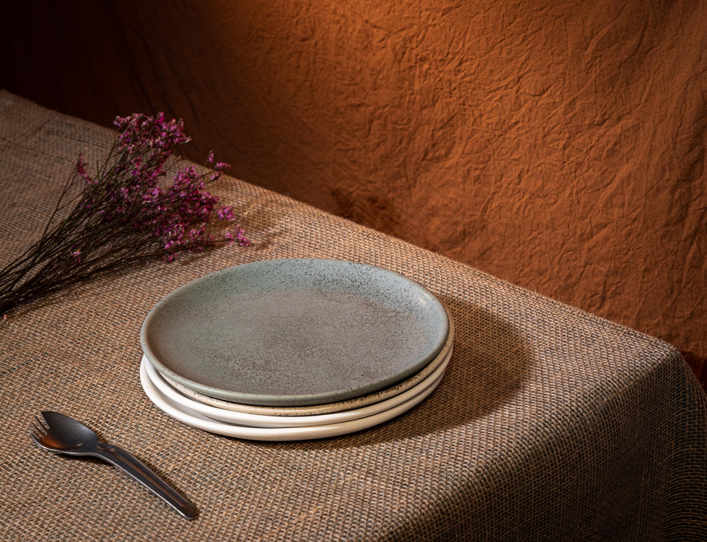 HAAND Hestia Salad Coupe Plate – Handcrafted Porcelain Dinner Plate