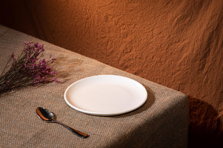 HAAND Hestia Salad Coupe Plate – Handcrafted Porcelain Dinner Plate
