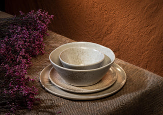 HAAND Hestia 4-Piece Dinner Setting – Handcrafted Porcelain Dinnerware Set