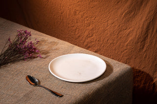 HAAND Hestia Salad Coupe Plate – Handcrafted Porcelain Dinner Plate