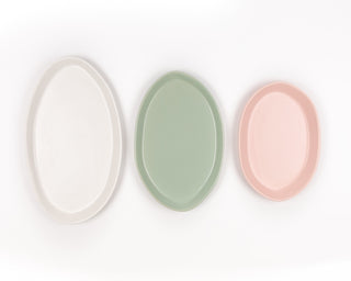 HAAND Oval Platter Set – 3-Piece Handcrafted Porcelain Serving Collection
