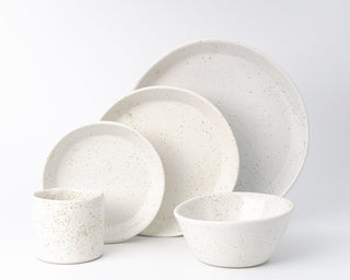 HAAND Skali 5-Piece Dinner Setting – Handcrafted Porcelain Dinnerware Set