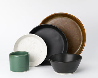 HAAND Skali 5-Piece Dinner Setting – Handcrafted Porcelain Dinnerware Set