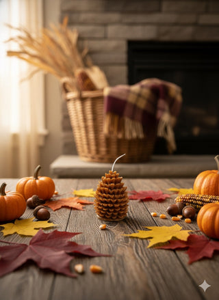 Handmade Pinecone Candle – Rustic Fall Décor