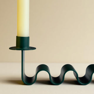 Helen Wavy Metal Double Taper Candle Holder