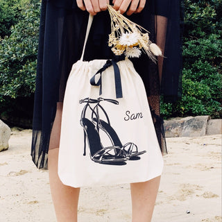 High Heel Sandal Shoe Bag – Cream