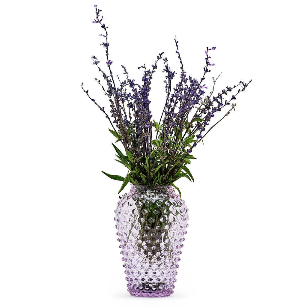 Hobnail Glass Vase in Lilac Bloom – Barrel