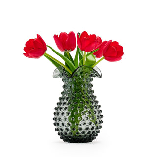 Hobnail Glass Vase in Charcoal Haze – Petal