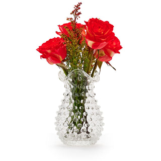 Hobnail Glass Vase in Clear Quartz – Petal