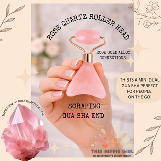Gua Sha Glow Roller – Rose Quartz Roller & Sculpting Tool