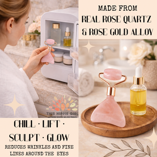 Gua Sha Glow Roller – Rose Quartz Roller & Sculpting Tool