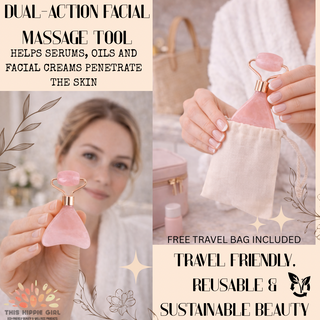 Gua Sha Glow Roller – Rose Quartz Roller & Sculpting Tool