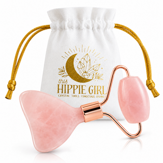 Gua Sha Glow Roller – Rose Quartz Roller & Sculpting Tool
