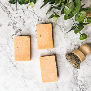 Peach Tea Scrub Soap Bar – Exfoliating Citrus & White Tea Cold Process (4.5–4.9 oz)