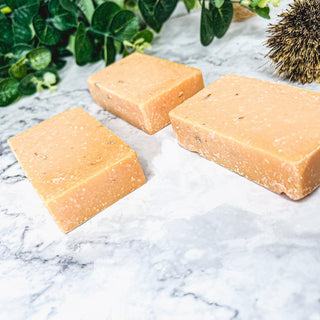 Peach Tea Scrub Soap Bar – Exfoliating Citrus & White Tea Cold Process (4.5–4.9 oz)