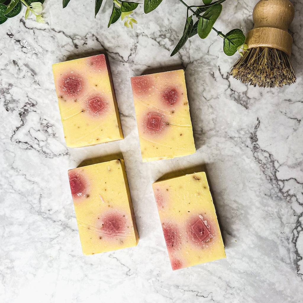 Honeysuckle Rose Petals Soap Bar – Floral Artisan Cold Process (4.5 oz)