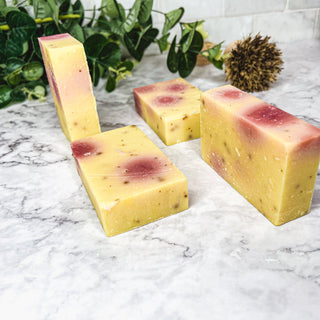 Honeysuckle Rose Petals Soap Bar – Floral Artisan Cold Process (4.5 oz)