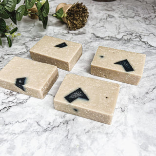 Dead Sea Mud Scrub Soap Bar – Detoxifying Clay & Charcoal Cold Process (4.5–4.9 oz)