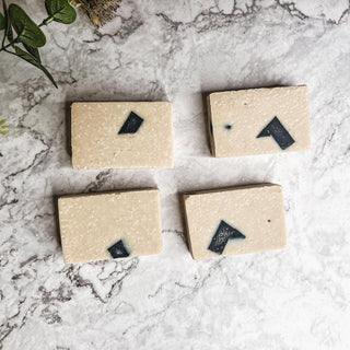 Dead Sea Mud Scrub Soap Bar – Detoxifying Clay & Charcoal Cold Process (4.5–4.9 oz)