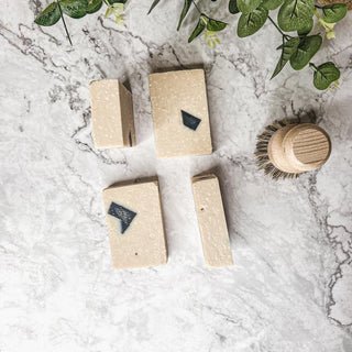 Dead Sea Mud Scrub Soap Bar – Detoxifying Clay & Charcoal Cold Process (4.5–4.9 oz)