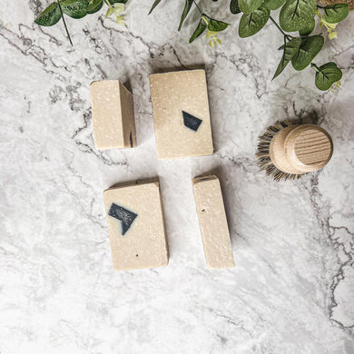 Dead Sea Mud Scrub Soap Bar – Detoxifying Clay & Charcoal Cold Process (4.5–4.9 oz)