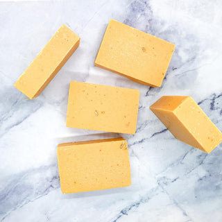 Peach Tea Scrub Soap Bar – Exfoliating Citrus & White Tea Cold Process (4.5–4.9 oz)