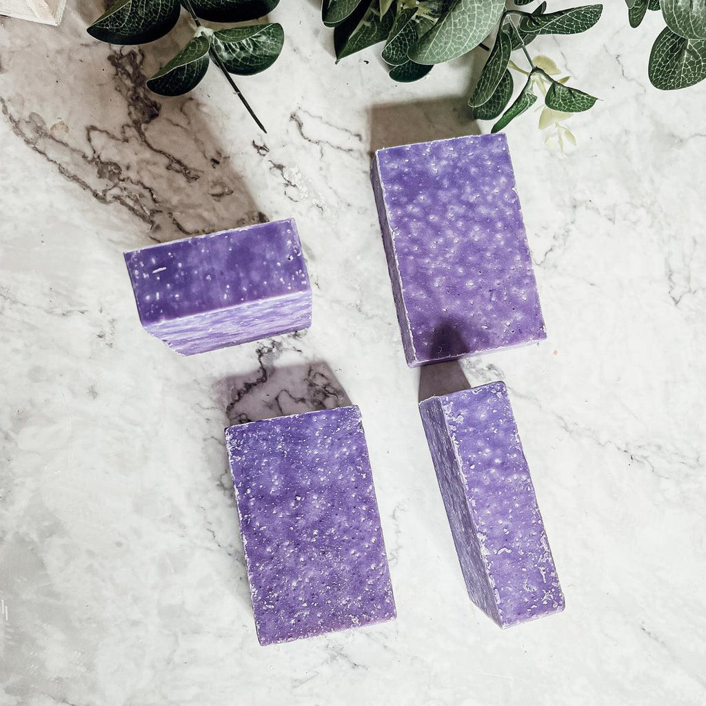 Oakmoss Lavender Scrub Soap Bar – Clean Herbal Exfoliating Cold Process (4.5–4.9 oz)