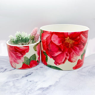 Rose Floral Ceramic Cachepots – Rose Marie & Rose Bud Styles