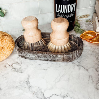 Natural Sisal Cleaning Brush – Beech Wood Eco-Friendly Kitchen Scrubber