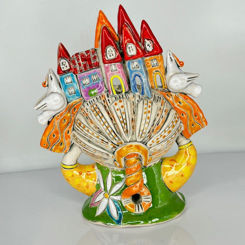Guardian of the Village – Love Angel Ceramic Sculpture by Aram Hunanyan
